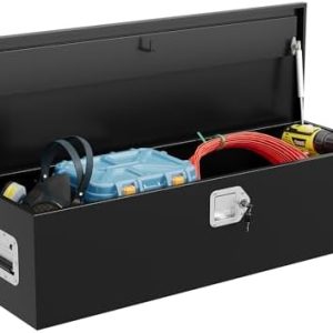 MIIIKO Truck Bed Tool Box - 39" Heavy Duty Storage for Pickup & Trailer - Durable with Lock & Side Handle - Perfect for