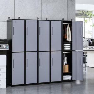 Yizosh Metal Lockers - 71" Tall Steel Storage Cabinet for Gym, School, Office - Secure Employee Lockers with Keys - Dura